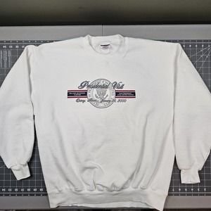 Vintage Bill Clinton Sweatshirt Mens Large Y2k Politics Presidential Visit